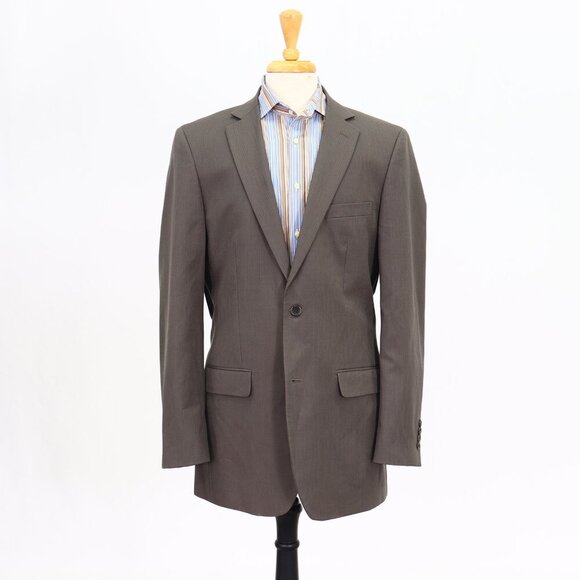 Pronto Uomo 42L Green Striped 2-Button Sport Coat Blazer Jacket P171 - Picture 1 of 11